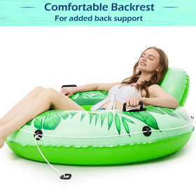 Jasonwell river tube with grip handles for easy control and safety