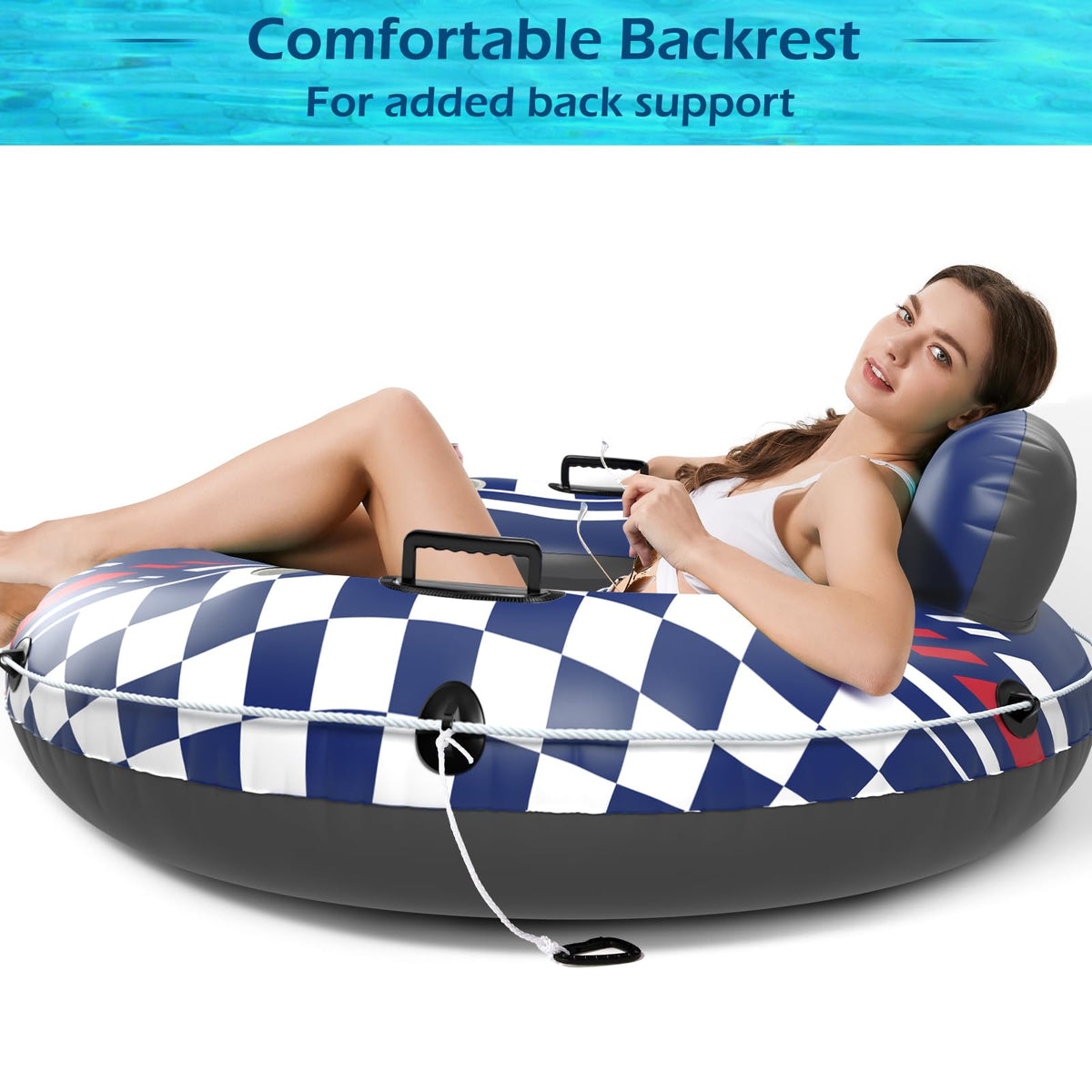 Jasonwell mesh bottom keeps you cool while lounging on water.