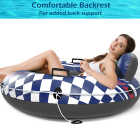 Jasonwell mesh bottom keeps you cool while lounging on water.