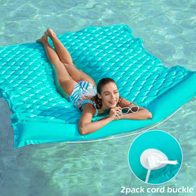 Jasonwell inflatable water mat folds flat for easy storage and transport.