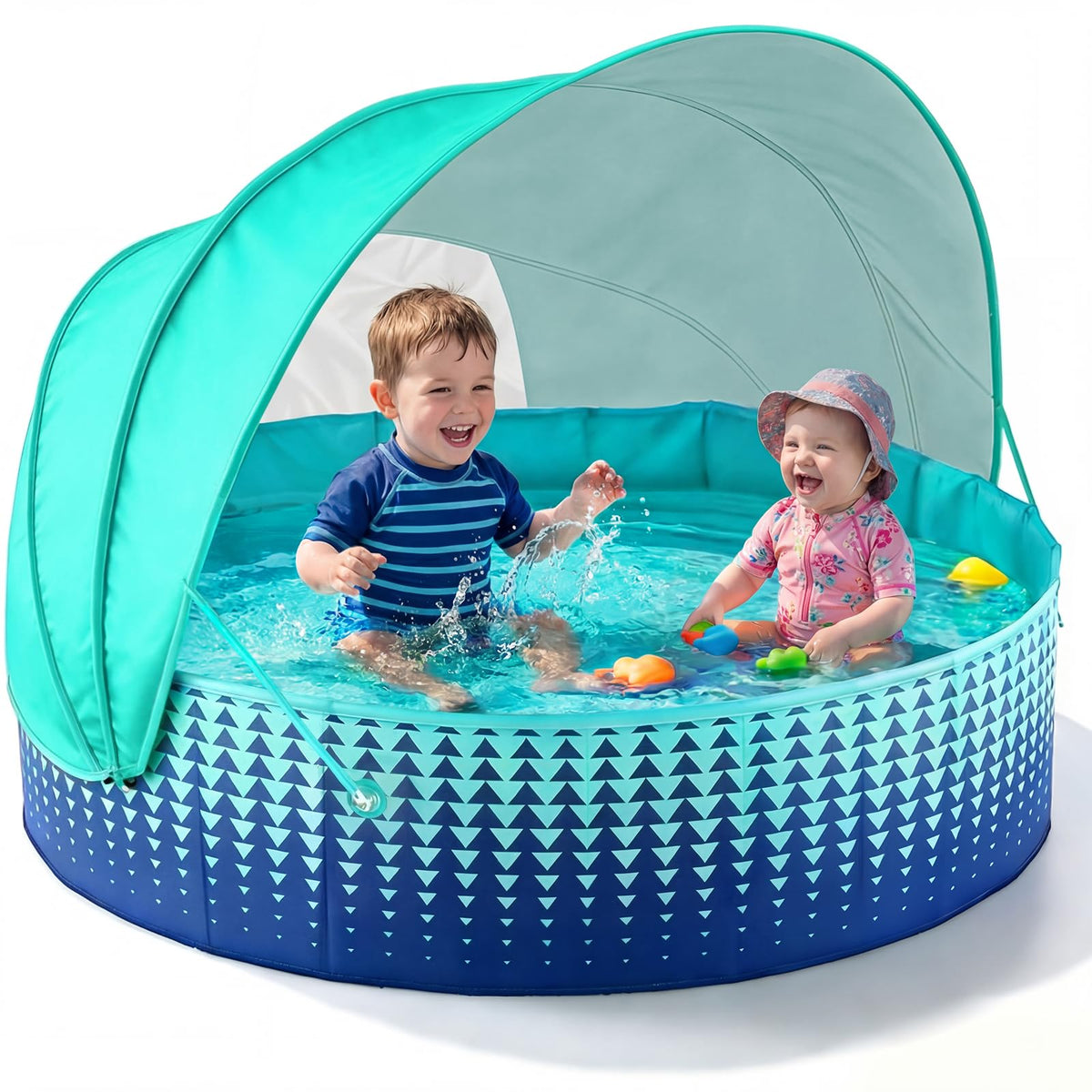 Jasonwell Kiddie Pool with Canopy offers shaded outdoor play.