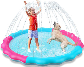 Jasonwell Kids Dog Splash Pad with non-slip surface for safe water play
