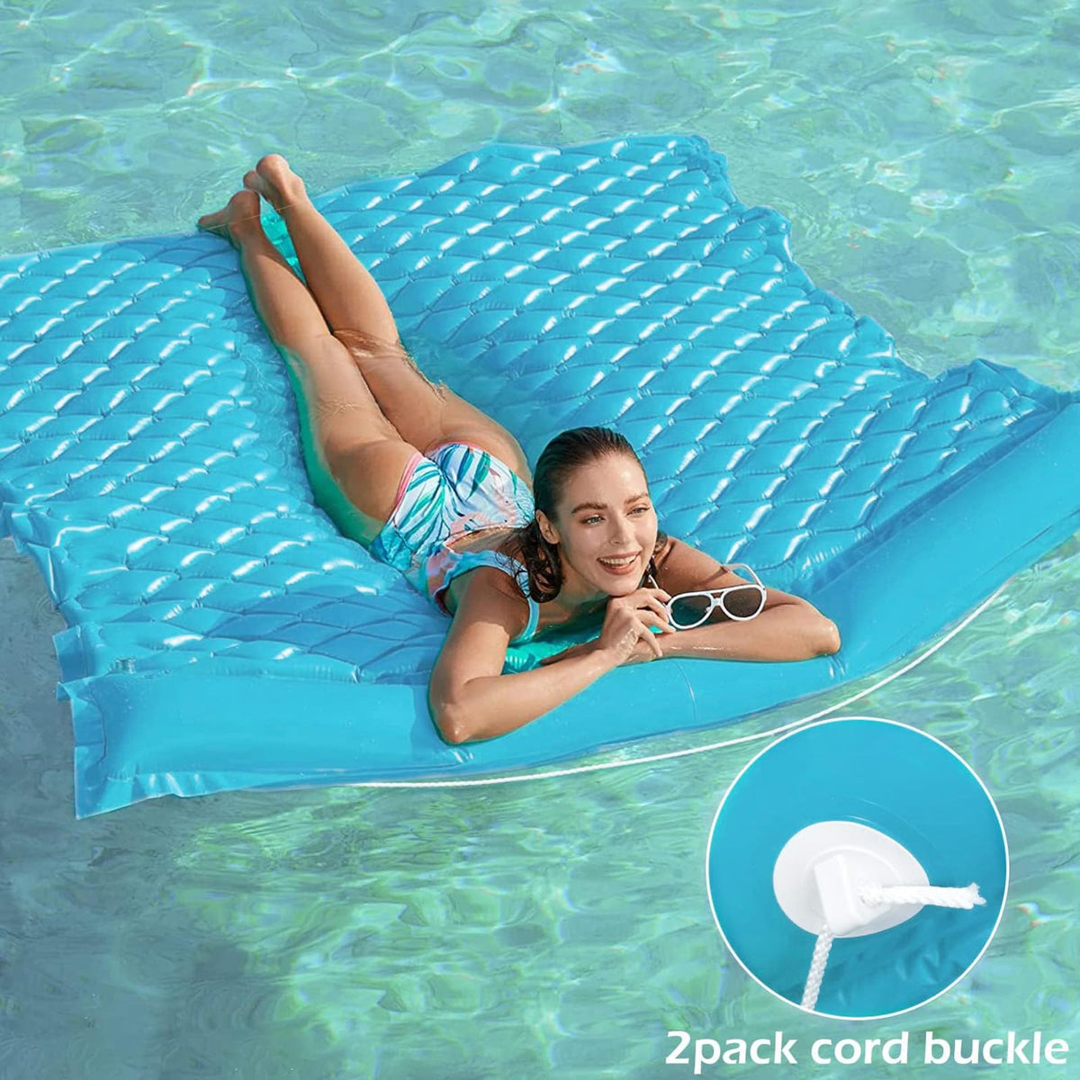 Jasonwell large-capacity float suitable for two adults and shared pool fun