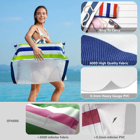 Jasonwell lightweight portable pool float is easy to carry and quick to inflate.