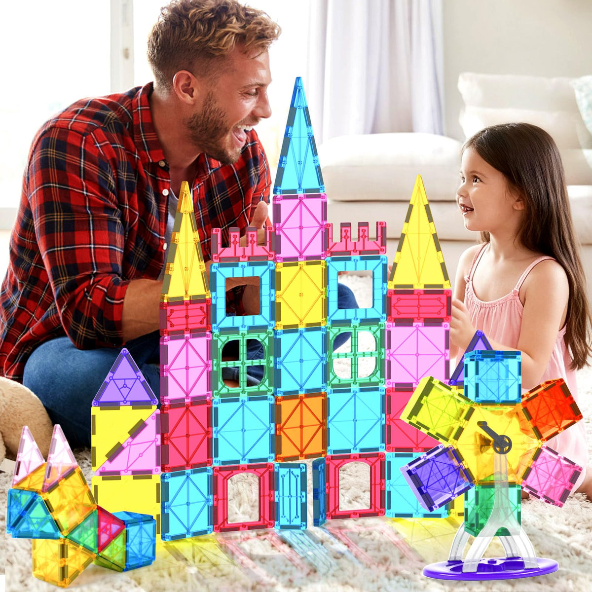Jasonwell magnetic tiles idea booklet helps kids explore new patterns