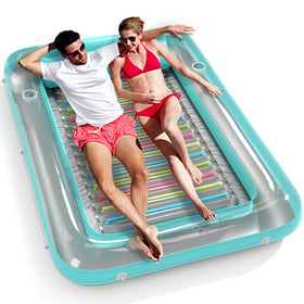 Jasonwell pillow and air cushion provide neck support for comfortable lounging.