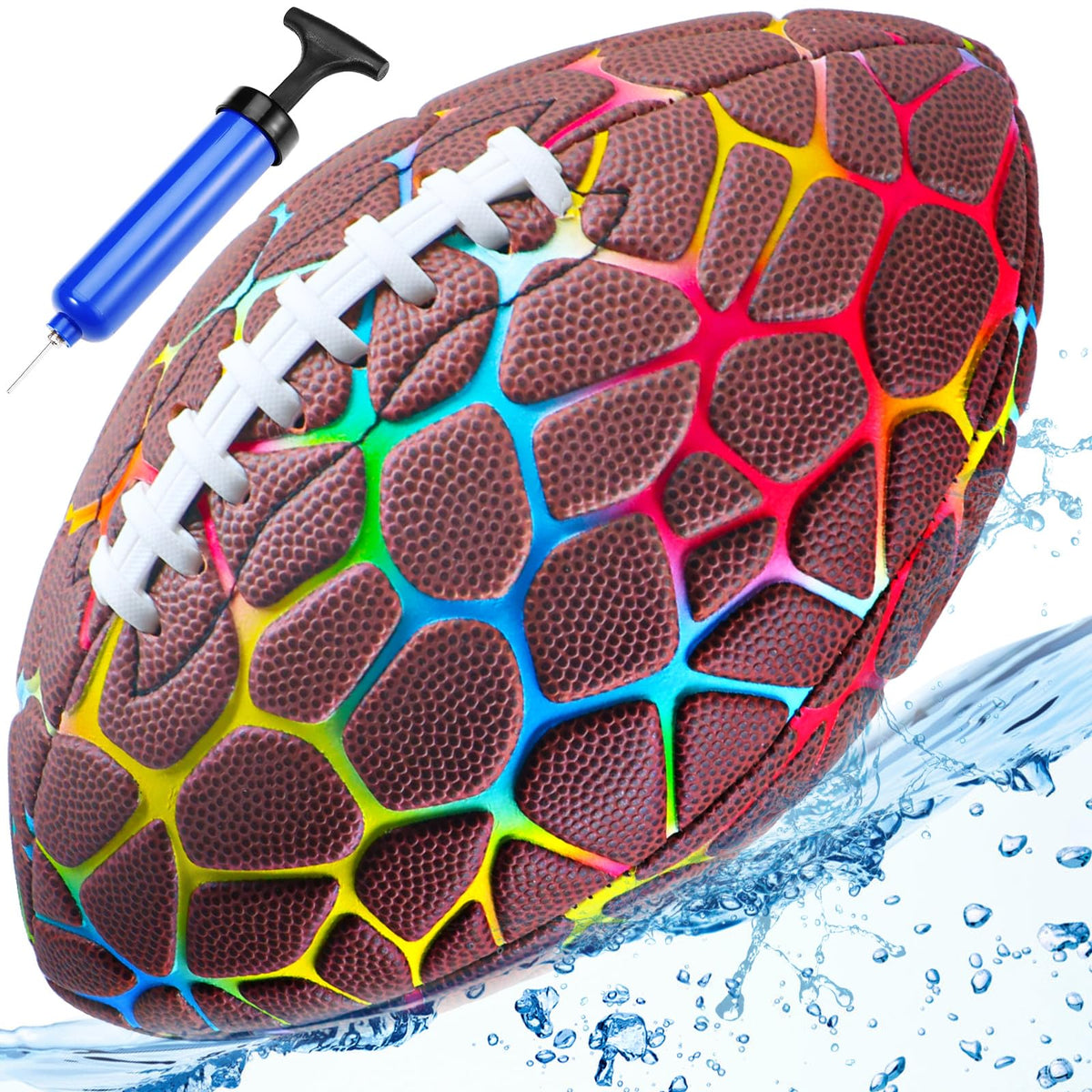Jasonwell pool-beach-water-football close-up showing double-laced grip for secure throws.