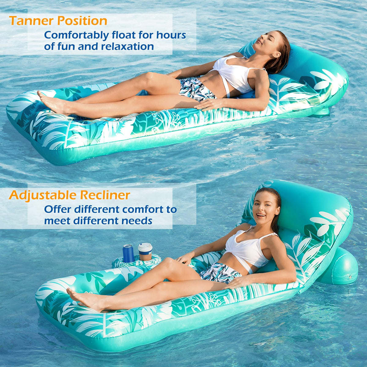 Jasonwell tanning position float lets you sunbathe while floating comfortably