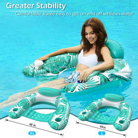 Jasonwell water chair float includes built-in cup holders for easy beverages.