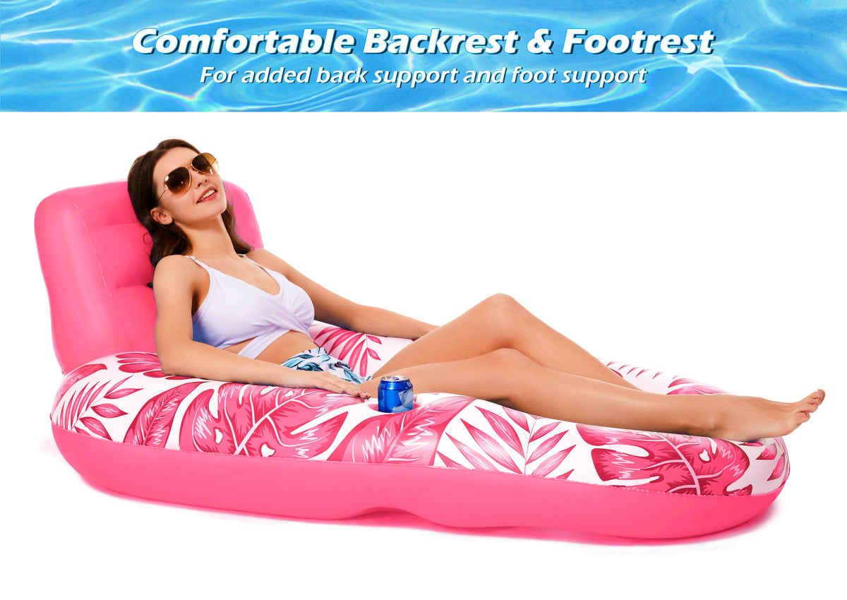 Jasonwell pool float with cup holders keeps drinks within reach during lounging.