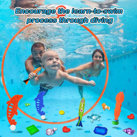 Jasonwell pool torpedoes gliding during underwater treasure hunt