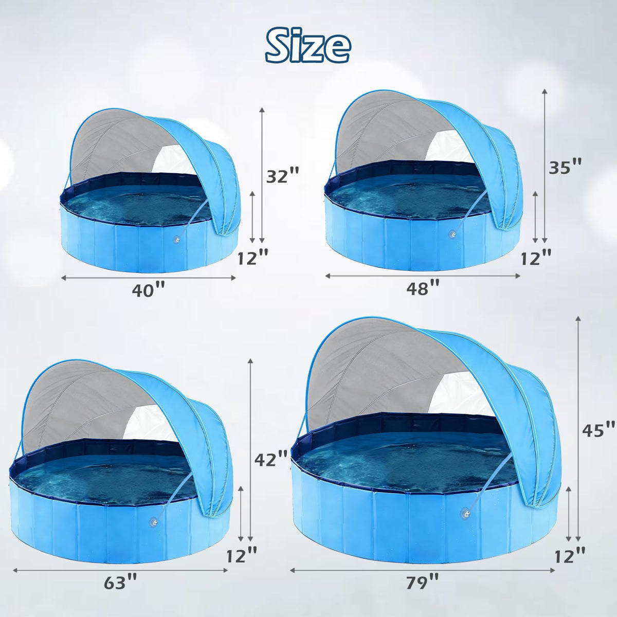 Jasonwell portable backyard pool ready for park trips and more