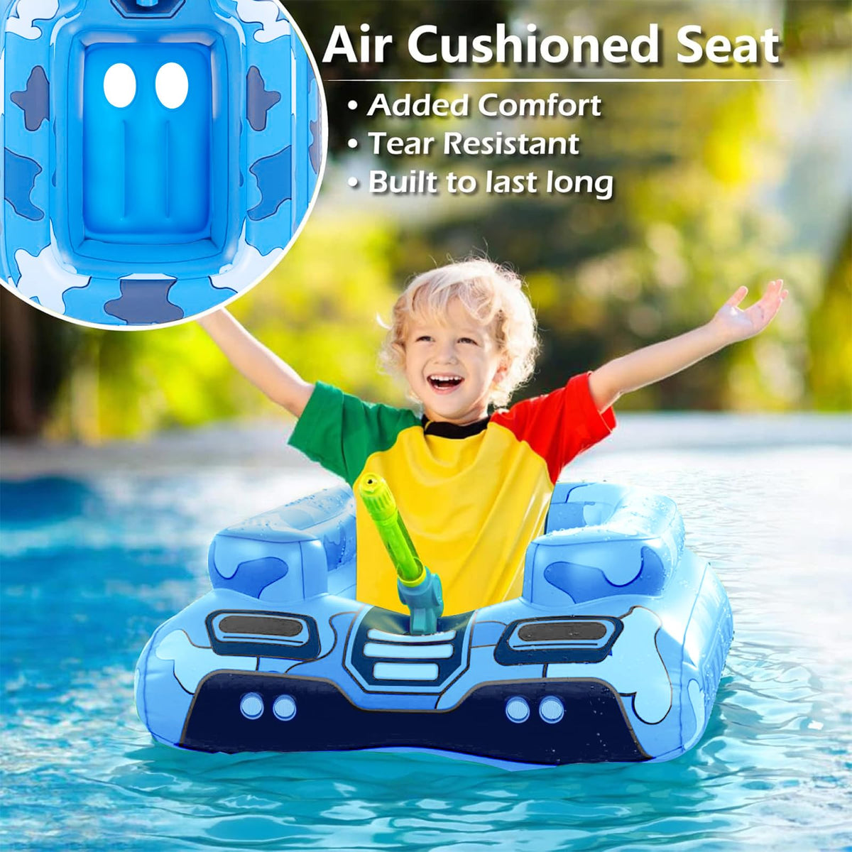 Jasonwell premium vinyl raft offers durable, long-lasting pool fun