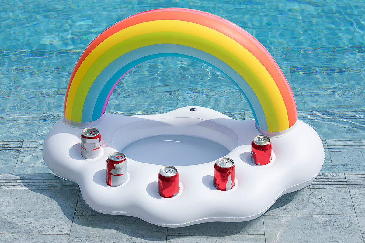 Jasonwell party cooler supports cups, bottles, and snacks for celebrations.