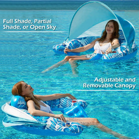Close-up of the removable canopy on the Jasonwell float