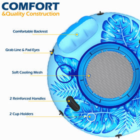 Jasonwell river float has two fast inflation valves for quick setup