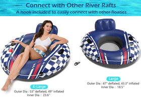 Jasonwell river tube includes a connect hook to link multiple floats.