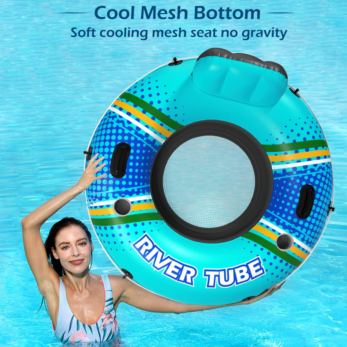 Jasonwell river tube features a hook to connect with other tubes.