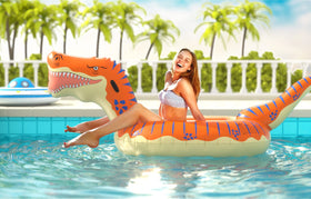 Jasonwell safety-tested dinosaur float ensures reliable summertime use