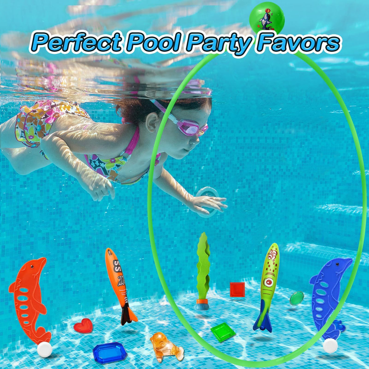Jasonwell assorted sea animals for varied pool activities