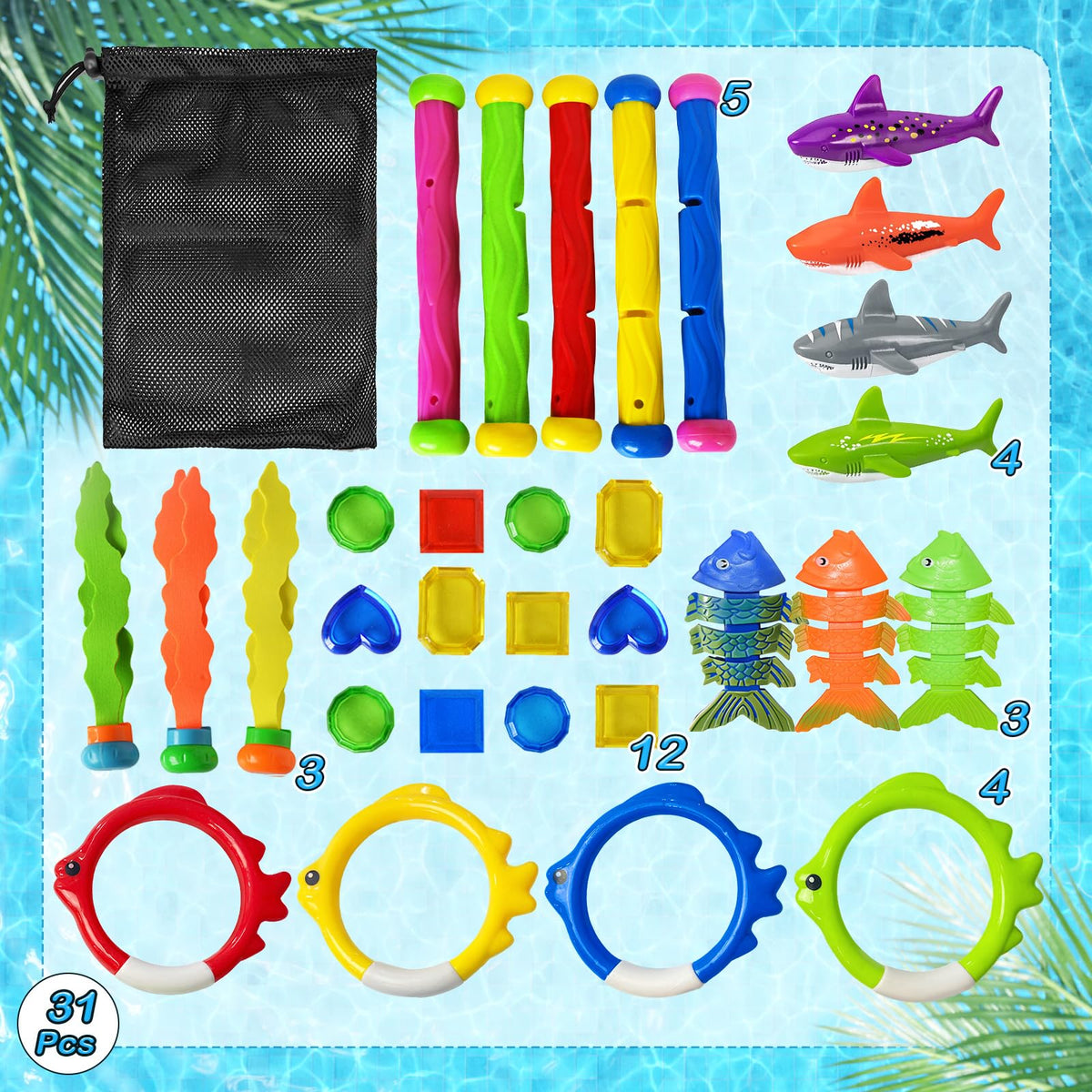 Jasonwell sea gems provide colorful targets for treasure hunts and friendly competition.
