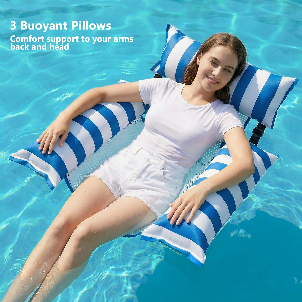 Jasonwell soft fabric cover enhances comfort and durability during pool days.