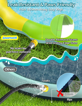 Jasonwell Splash Pad reinforced seams prevent leaks during active use.