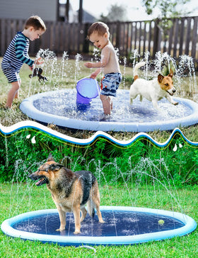 Jasonwell Splash Pad Sprinkler easy setup with garden hose connection