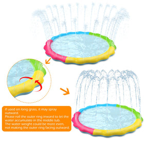 Jasonwell splash pad water spray fountain delivering refreshing backyard fun.