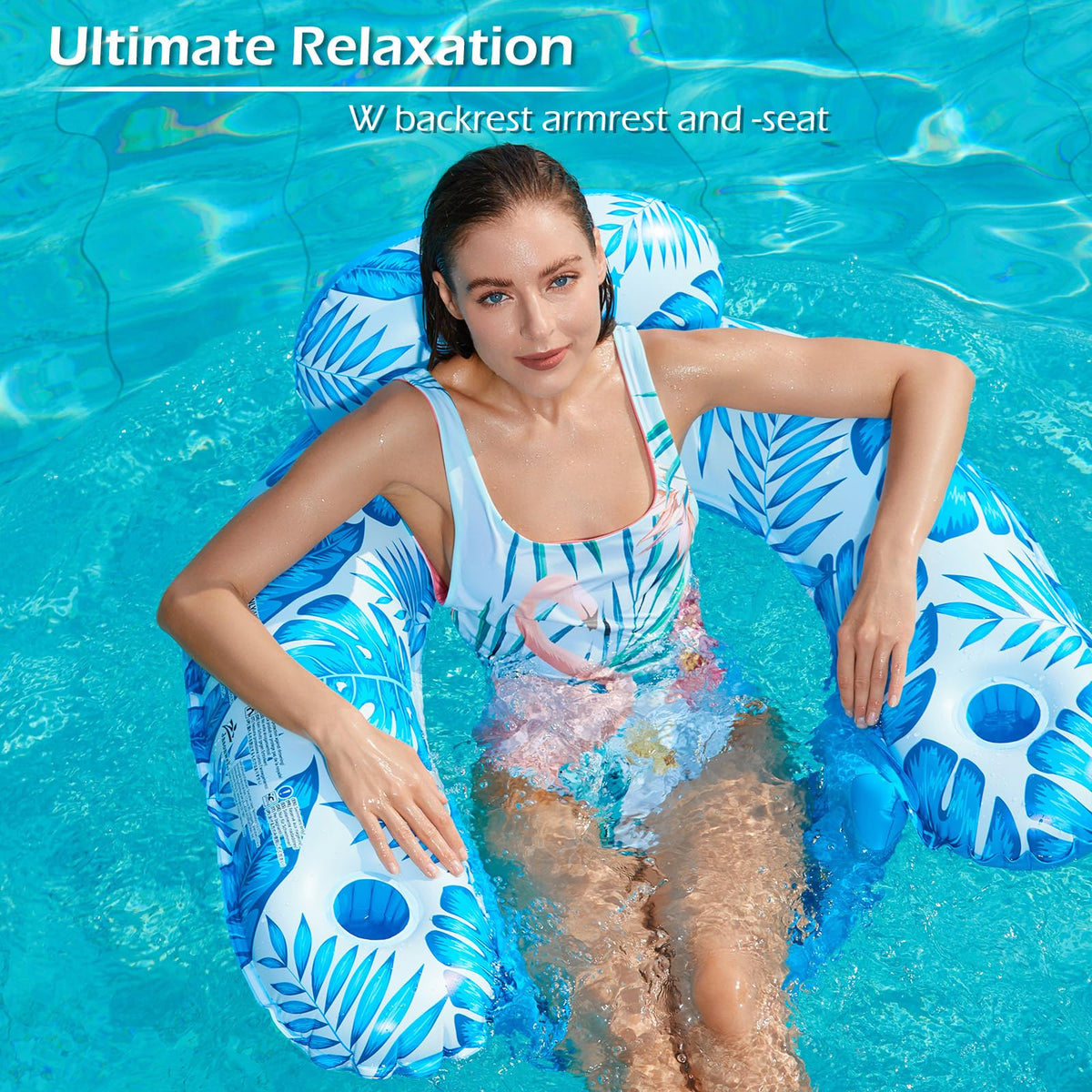 Stable backrest and armrest aid easy on and off in water