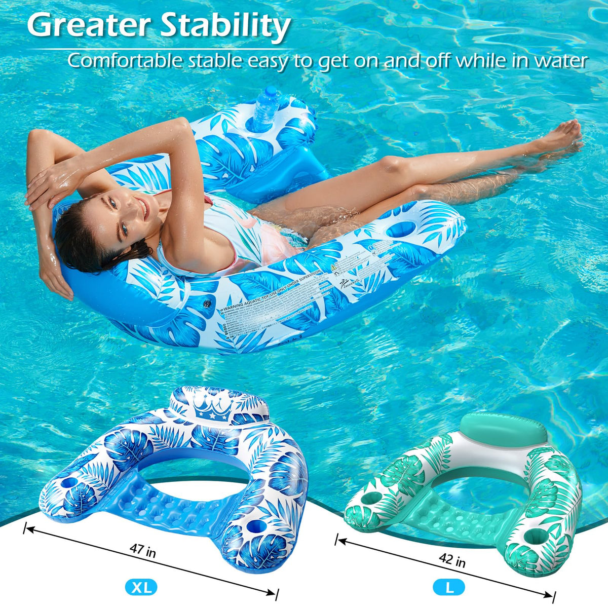 Jasonwell stable pool float design helps prevent tipping during mounting.