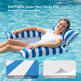 Jasonwell hammock float features three buoyant pillows for arms, back, and head support.