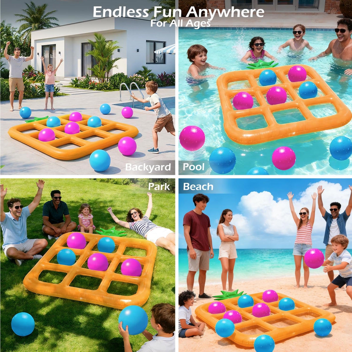 Jasonwell pool play setup shown in a sunny backyard pool