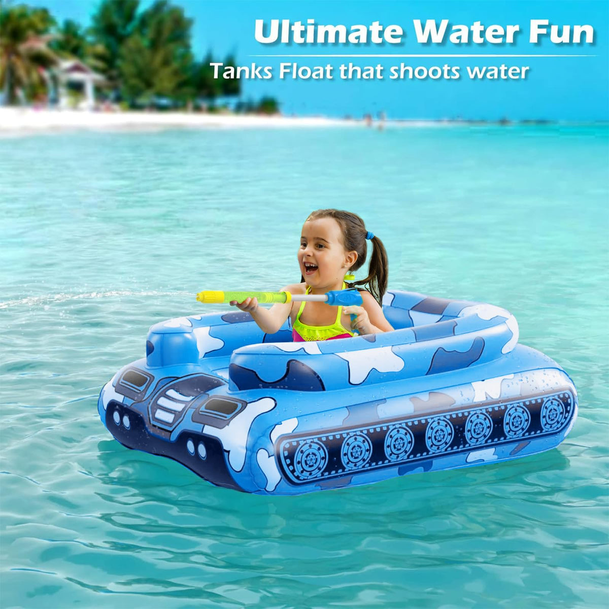 Jasonwell toddler pool float with air-cushioned seat for comfy lounging