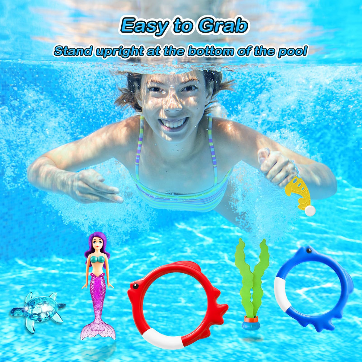 Jasonwell torpedo bandits pool toys designed for exciting treasure hunts