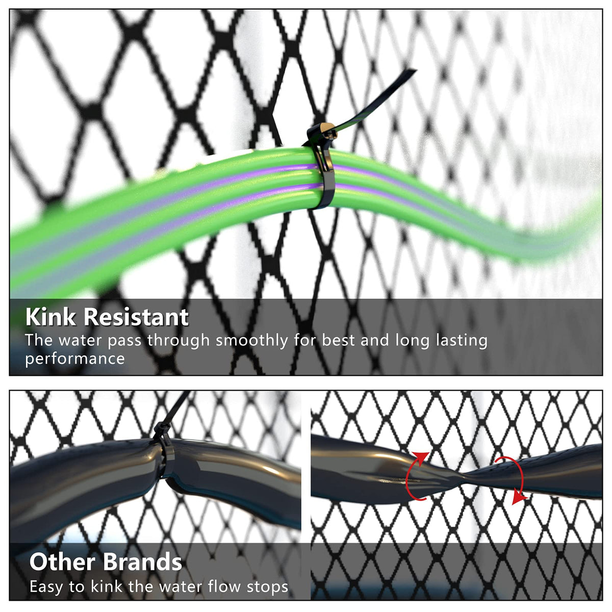 Jasonwell trampoline sprinkler kink-resistant design maintains steady spray as kids bounce