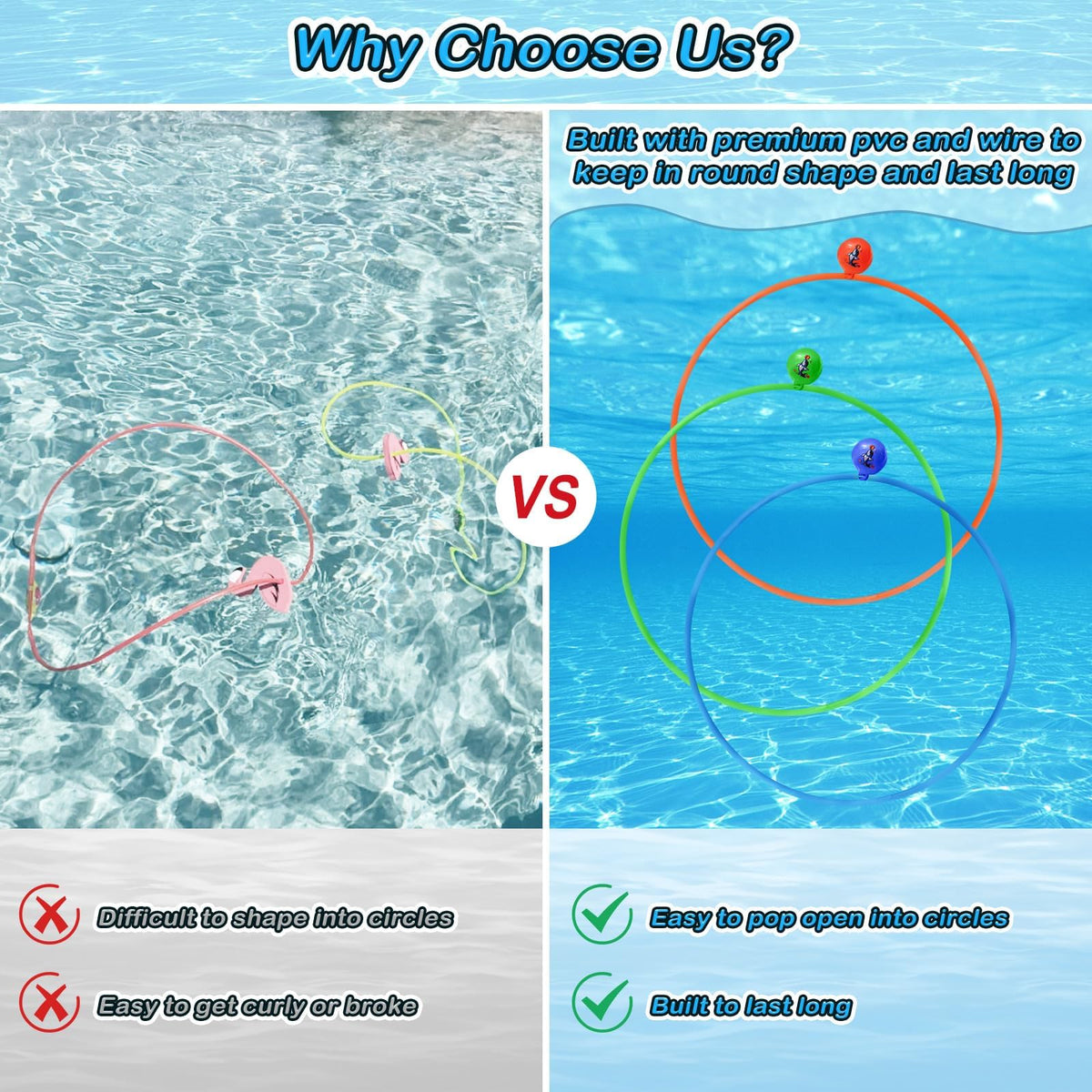 Jasonwell underwater buoy marking depth for easy ring retrieval