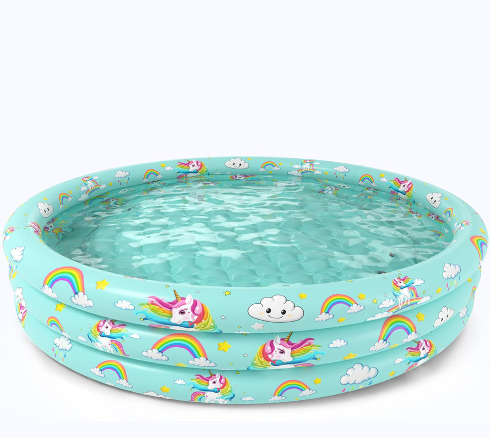 Jasonwell unicorn baby pool bottom cushion enhances toddler comfort during water play.