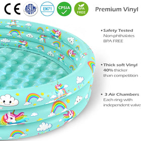 Jasonwell Unicorn Pool bottom cushion provides extra comfort during water play
