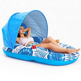 Jasonwell pool float blue ships with warranty for peace of mind.