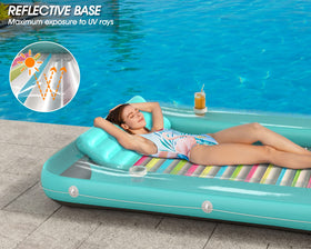 Jasonwell water-fill tanning bed helps stay cool while sunbathing.