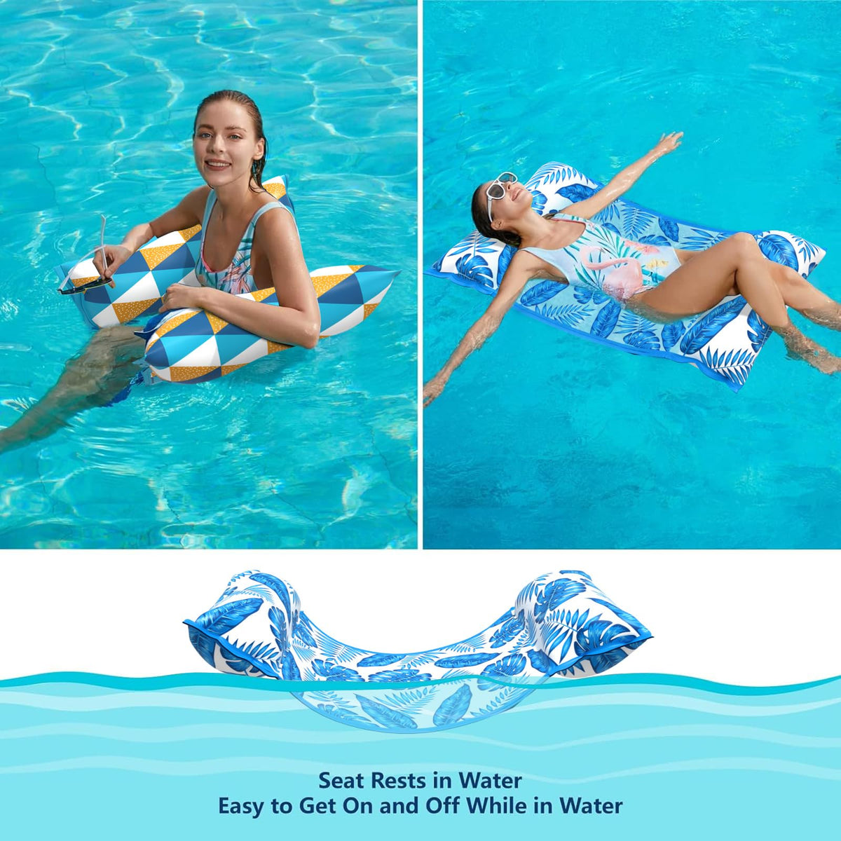 Jasonwell water hammock compact and portable with handles for travel and storage.
