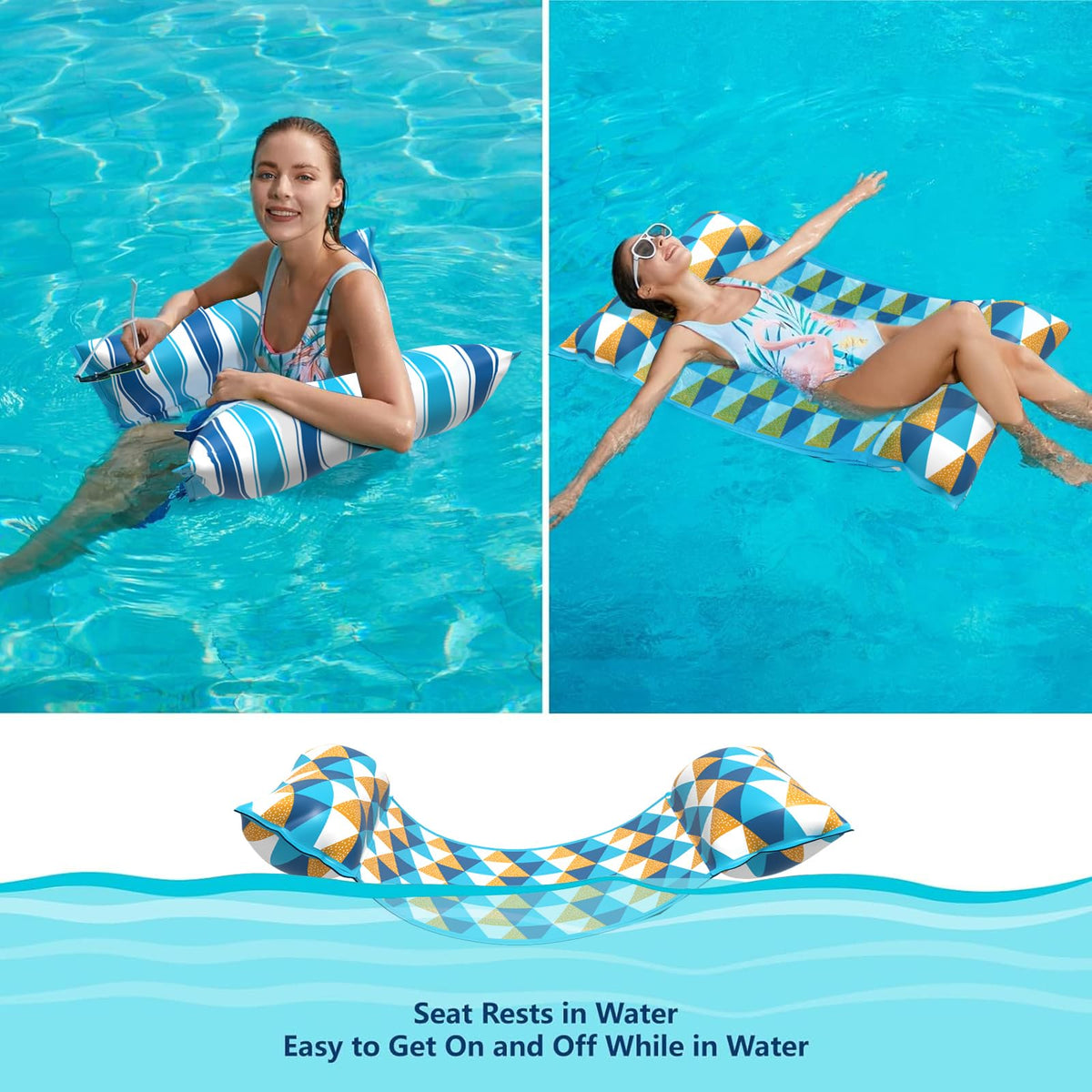 Jasonwell easy-on easy-off seating stays afloat without climbing