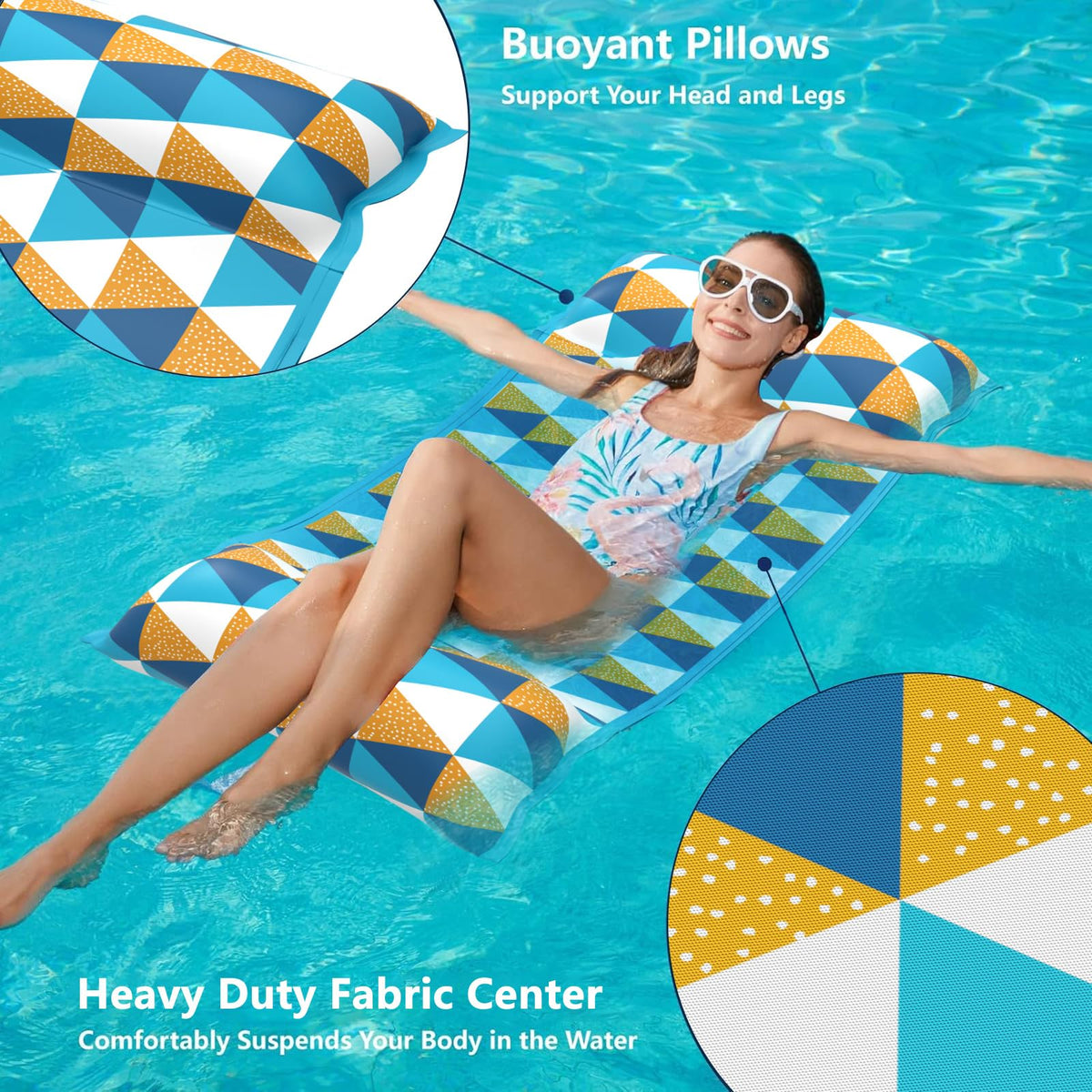 Jasonwell soft fabric pillow adds comfort while sunning on water