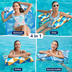 Jasonwell water hammock with soft fabric pillow for comfortable floating.