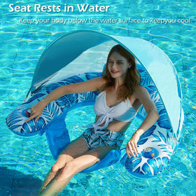 Water-seat layout helps keep the user cool while floating