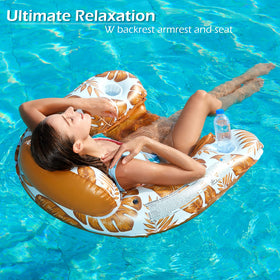 Jasonwell water-surface float chair keeps you cool and relaxed.