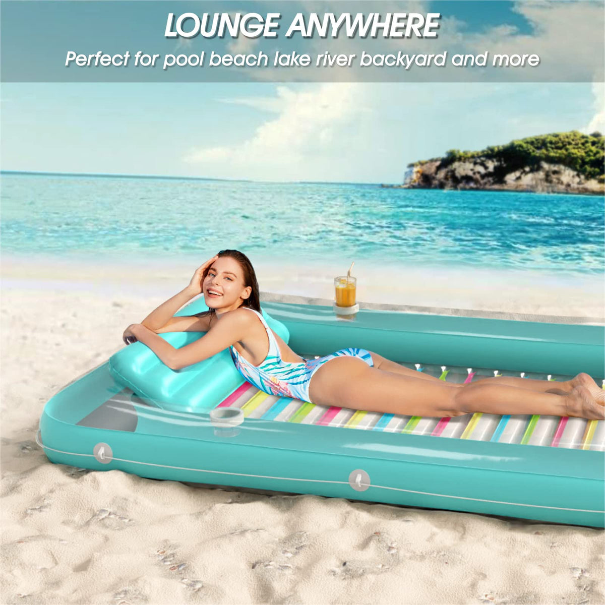 Jasonwell wrap-around rope adds stability for easy maneuvering in water.