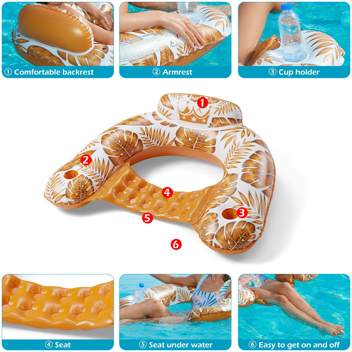 Jasonwell XL pool float for outdoor parties and lake days.