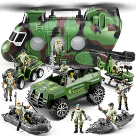 JASSKKBO 56-in-1 army helicopter toy for imaginative play and motor skills